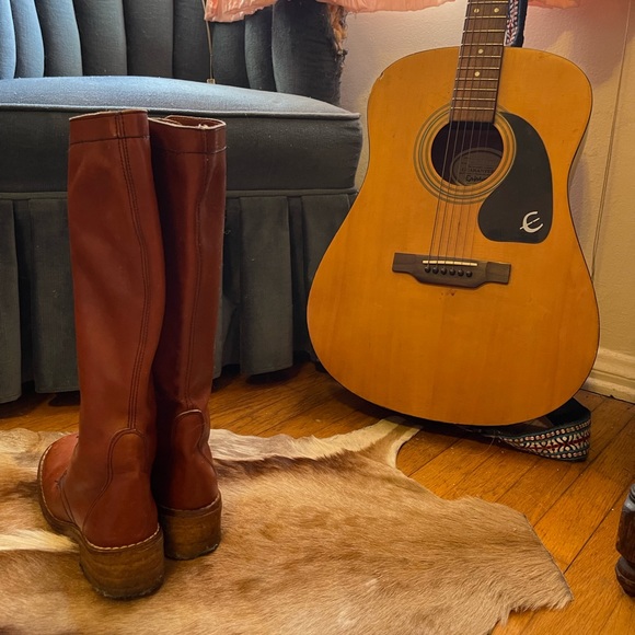 70s Vintage Thom Mcan Lace Up GoGo Boots w Gummy Sole - Picture 2 of 13